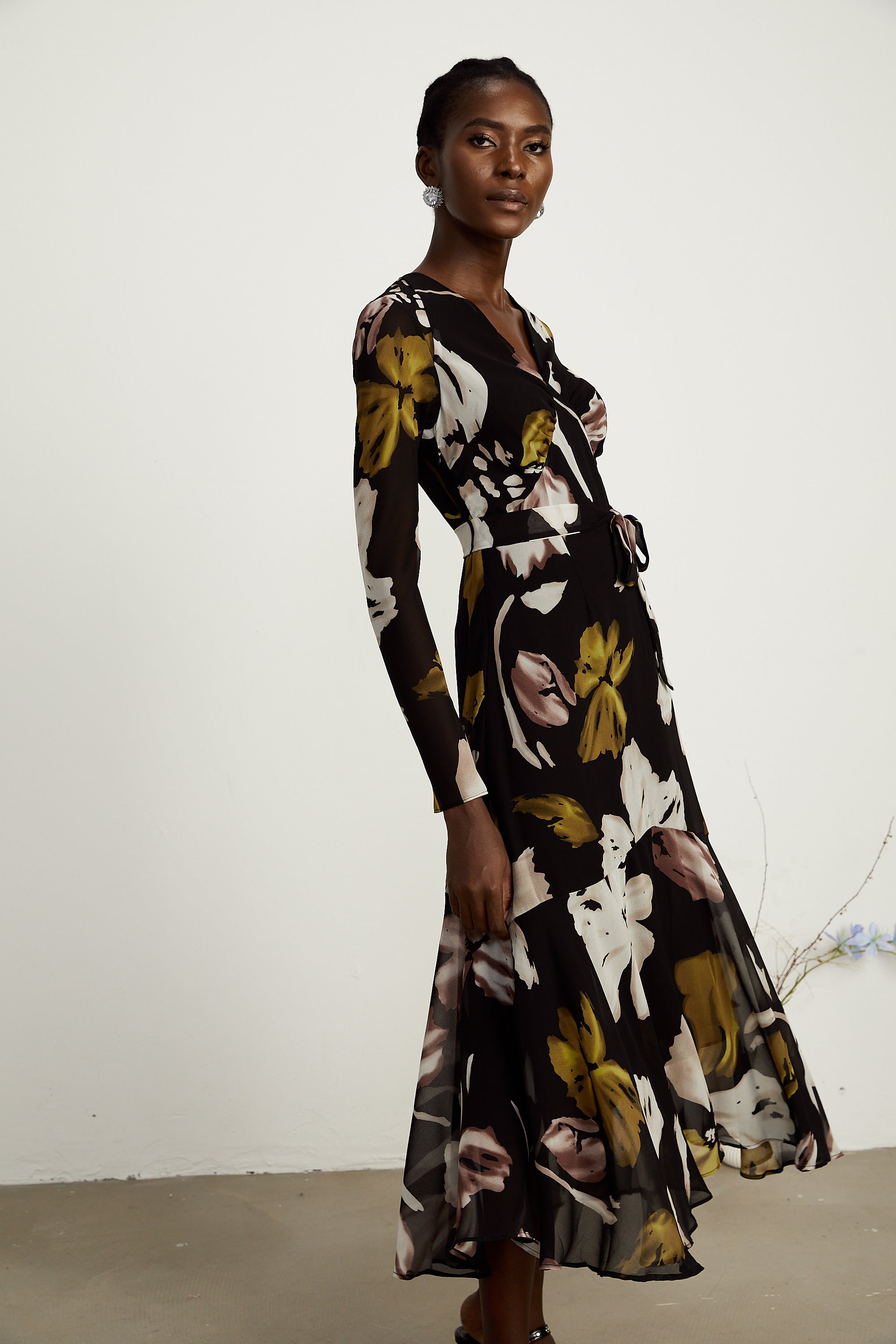 Hanne kloş maksi elbise