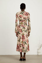 Hélène kloş midi elbise