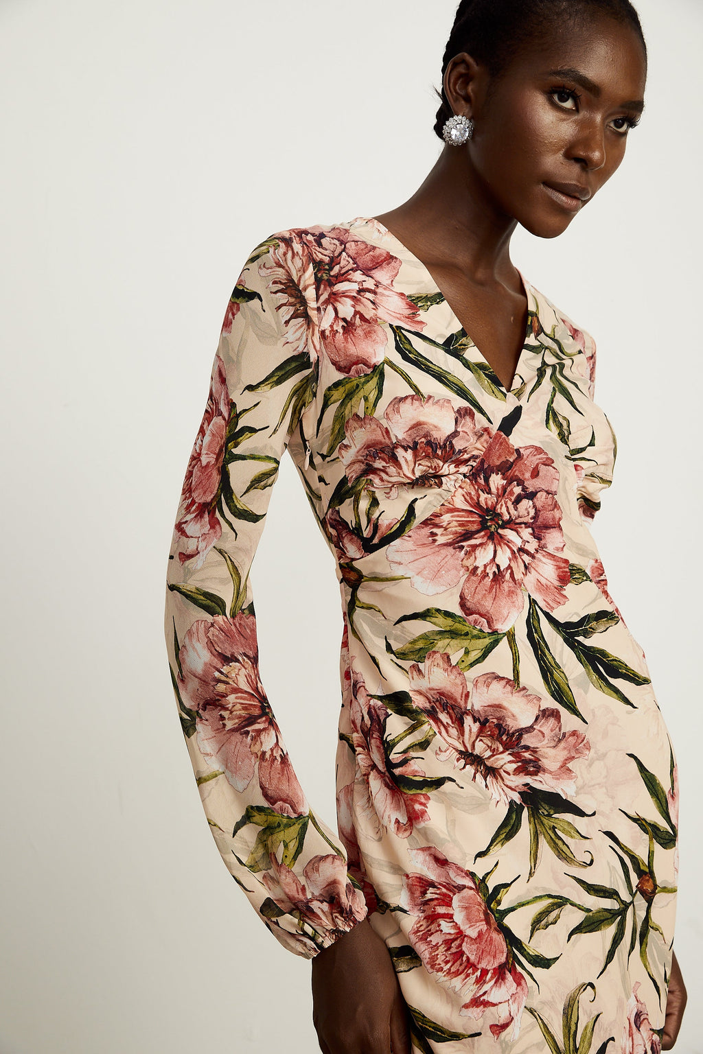 Hélène kloş midi elbise