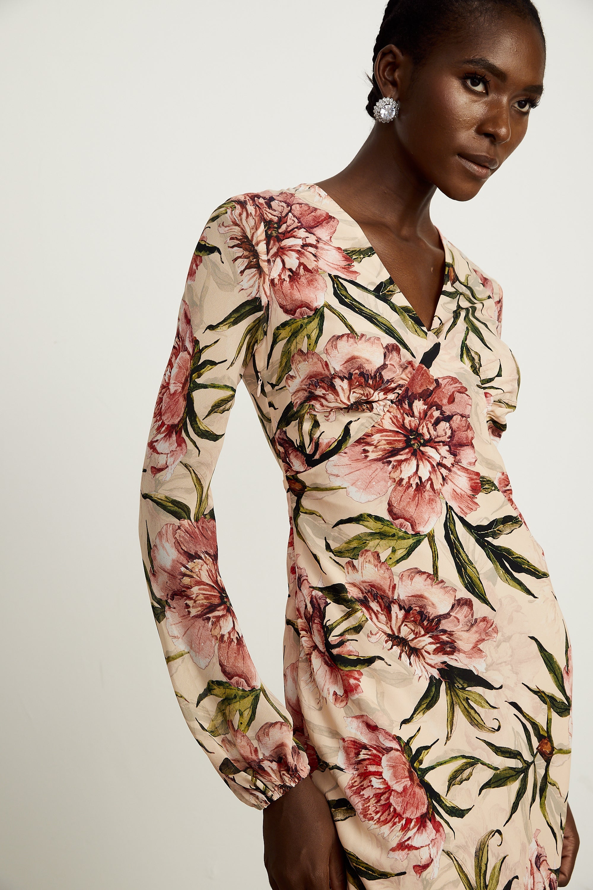 Hélène kloş midi elbise