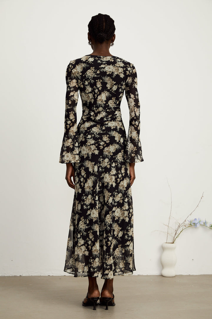 Hannah kloş midi elbise