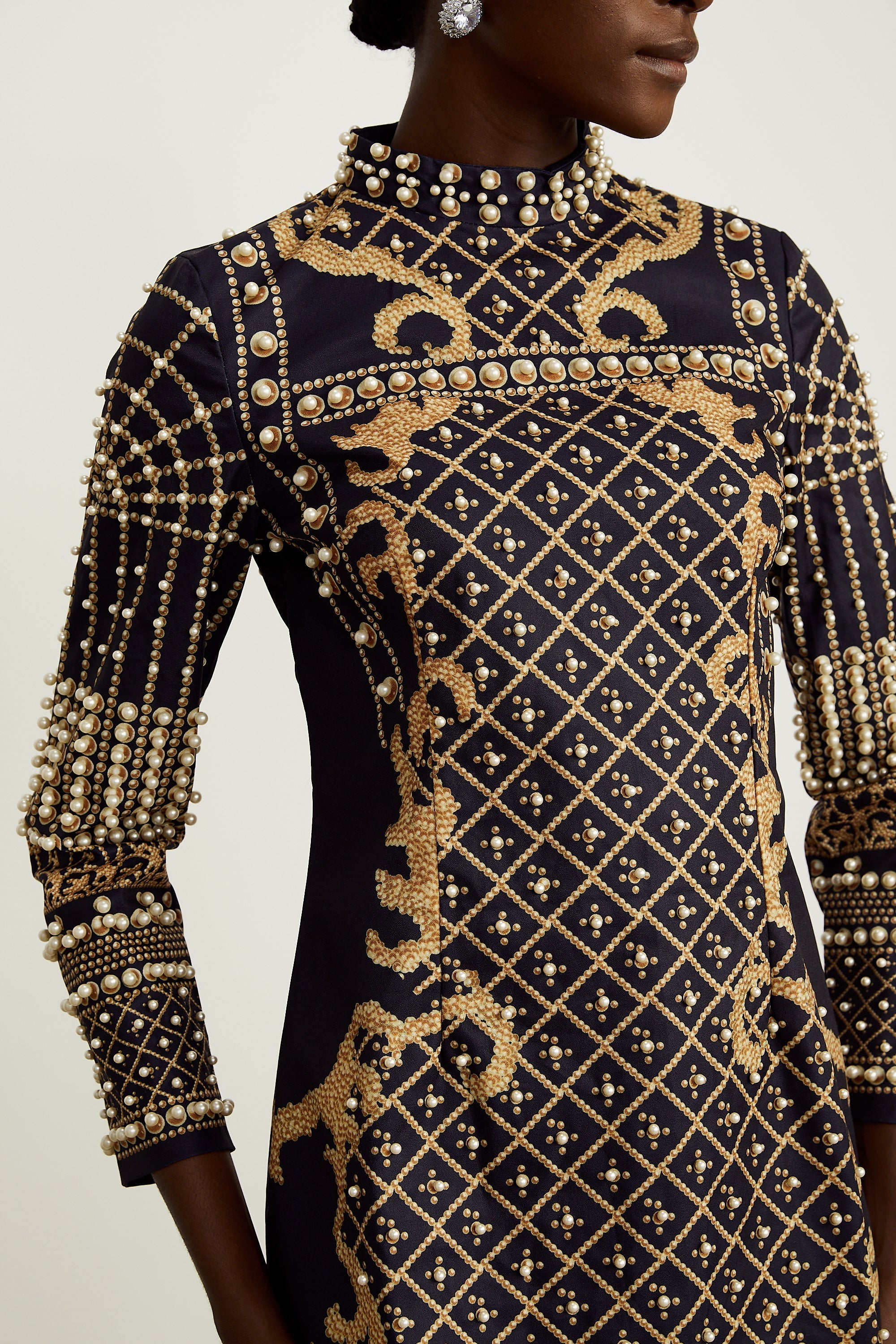 Ysabella suni inci mini elbise