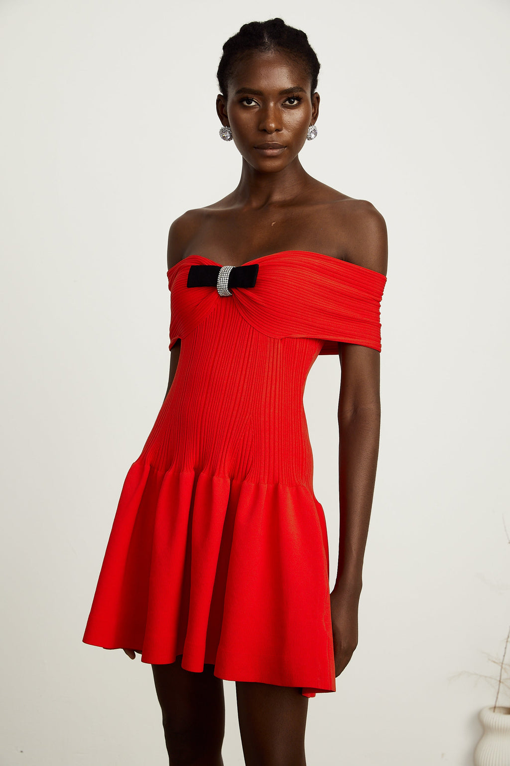 Coralie örgü mini elbise