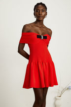 Coralie örgü mini elbise