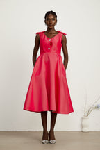 Eulalie detay midi elbise