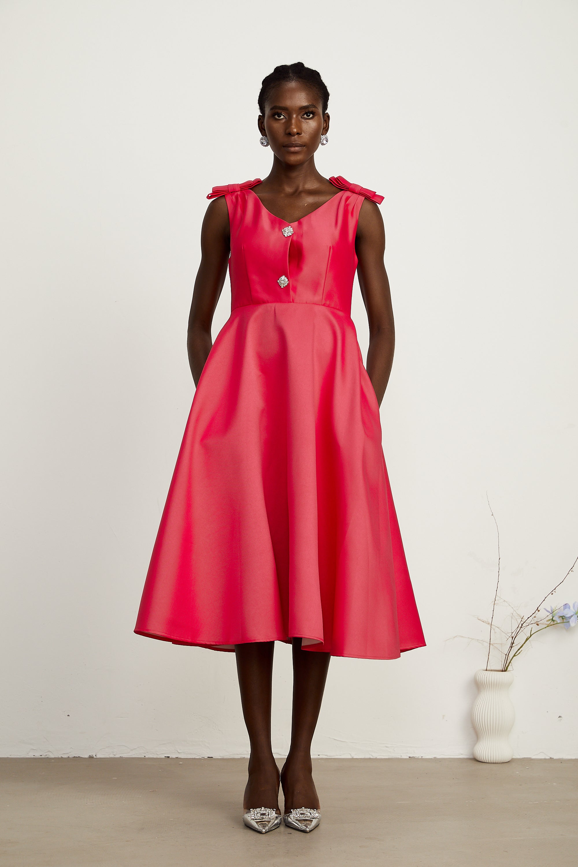 Eulalie detay midi elbise