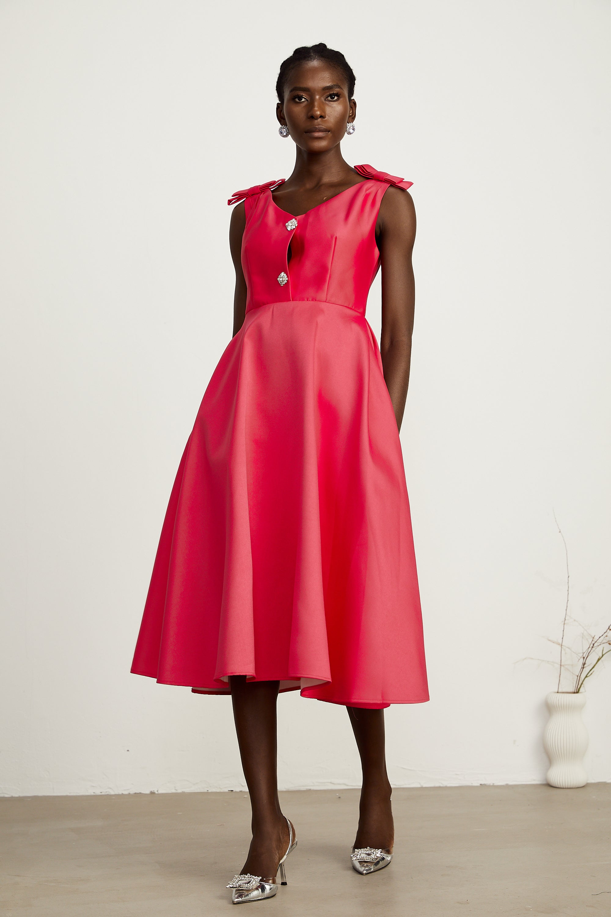 Eulalie detay midi elbise