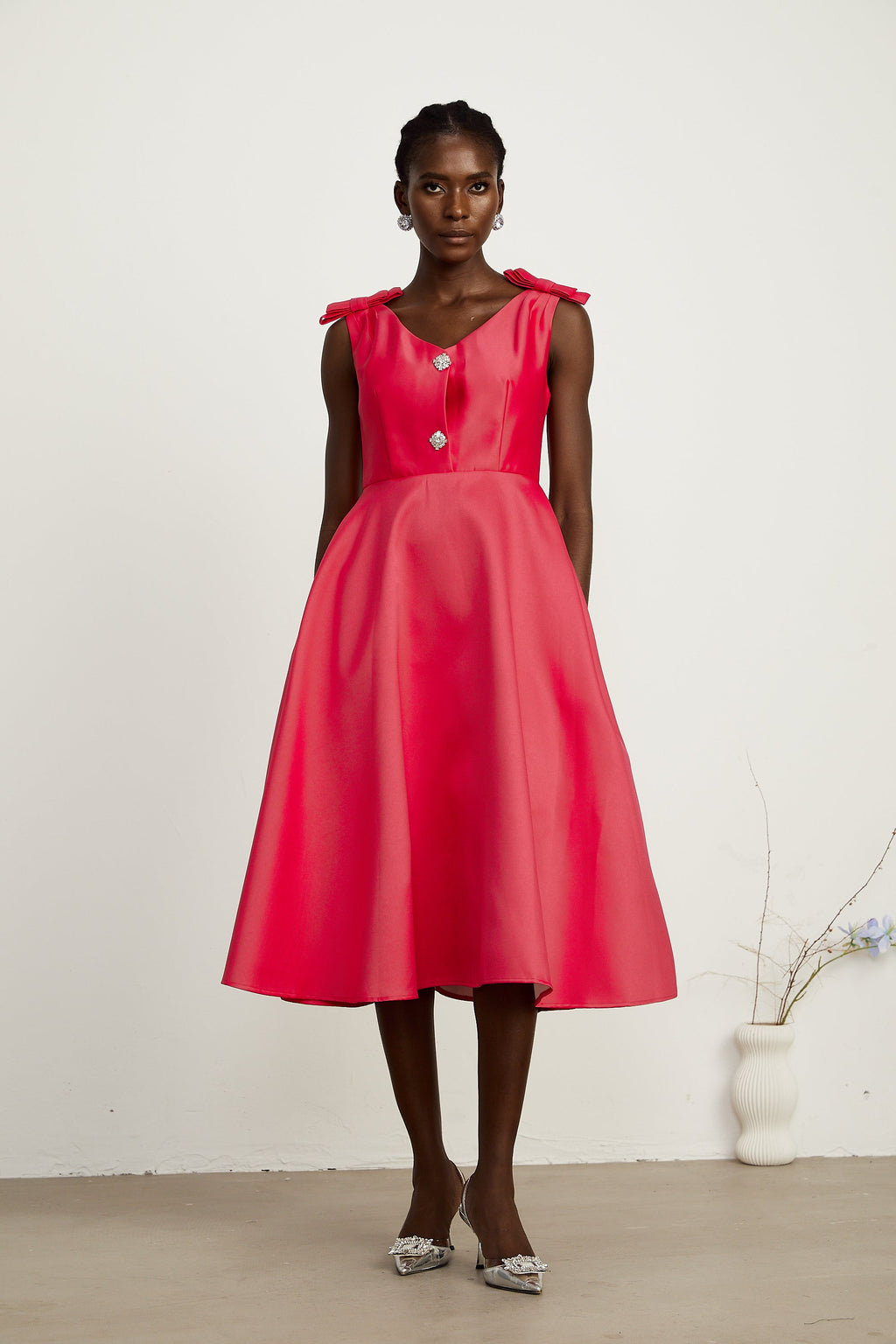 Eulalie detay midi elbise