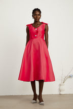 Eulalie detay midi elbise