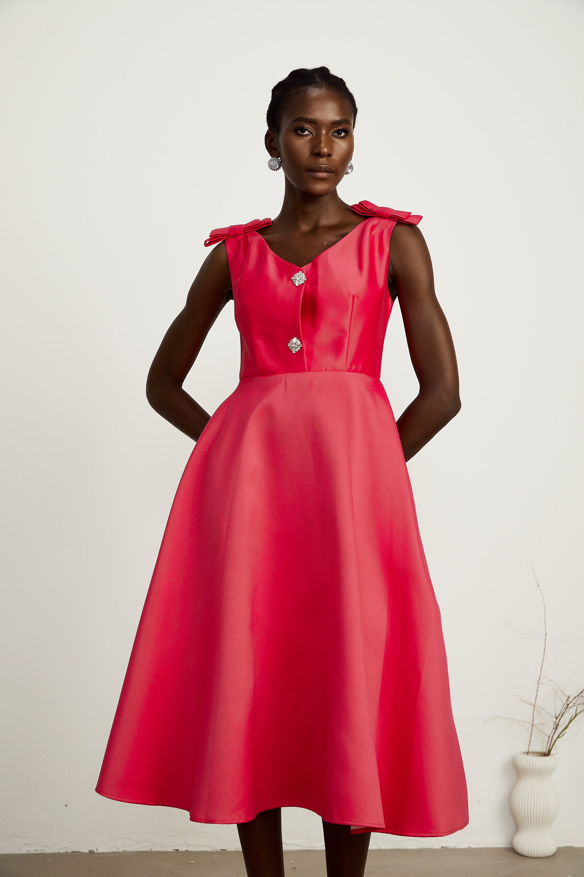 Eulalie detay midi elbise