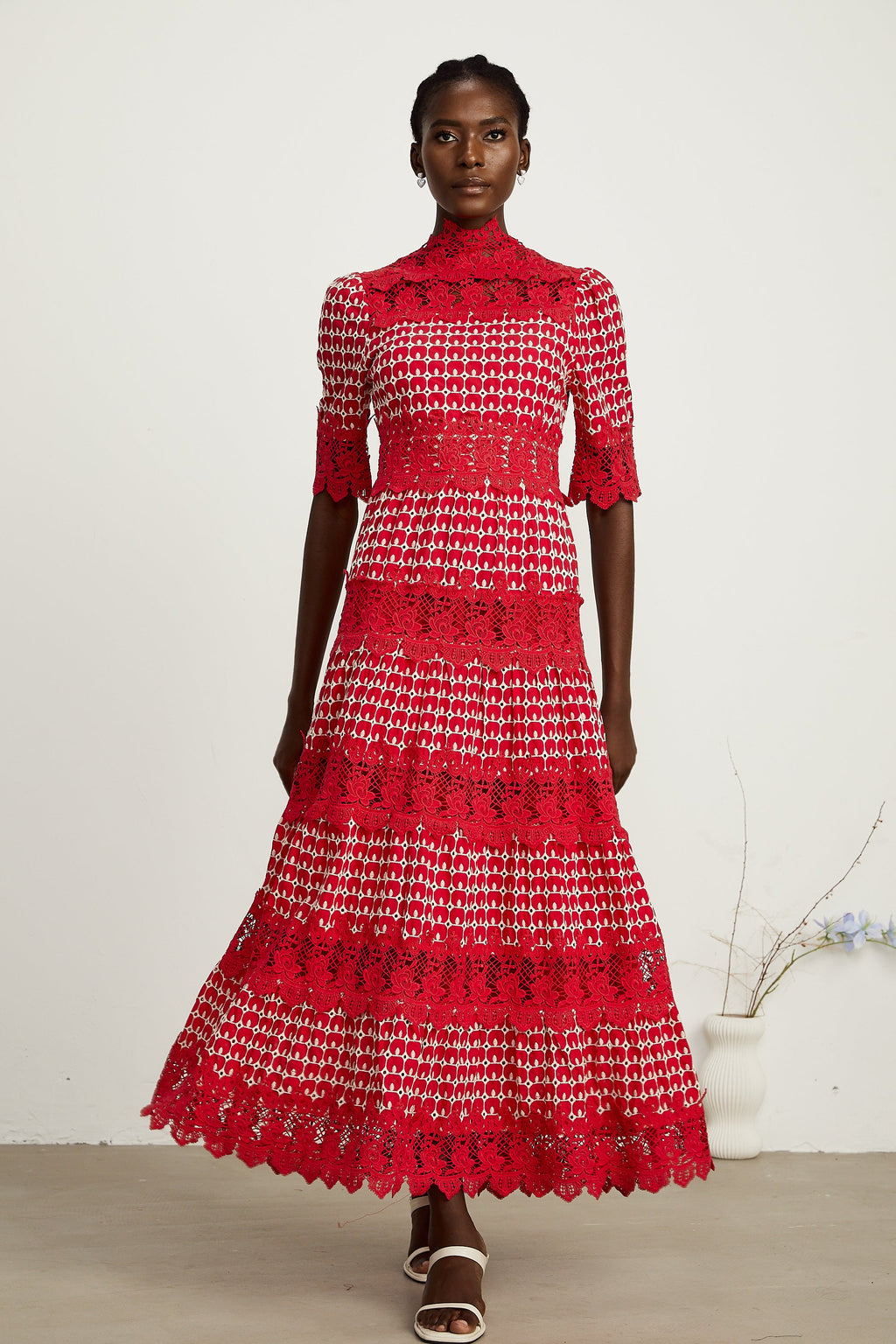 Chantal tarak midi elbise