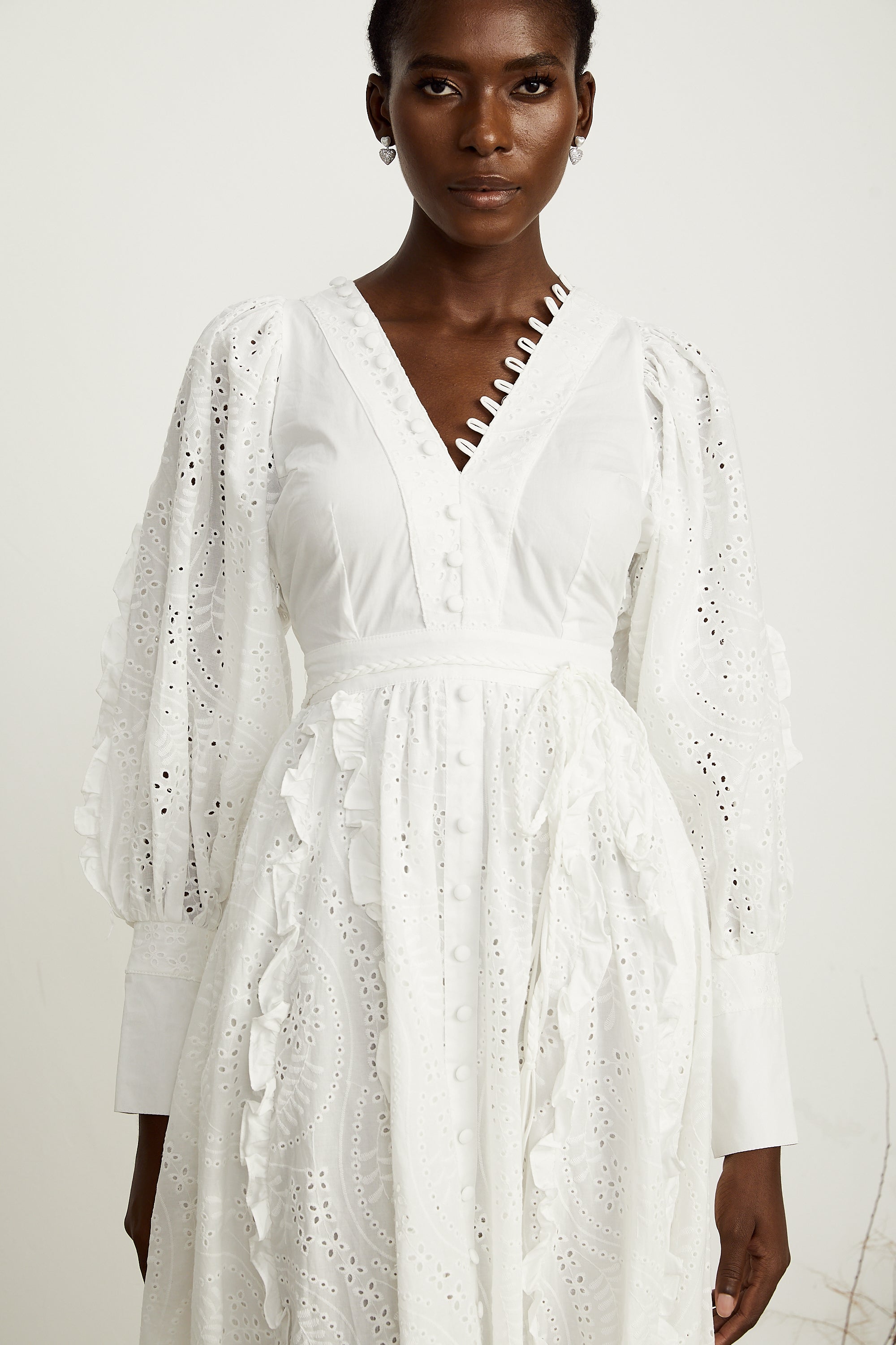 Caroline çiçek midi elbise