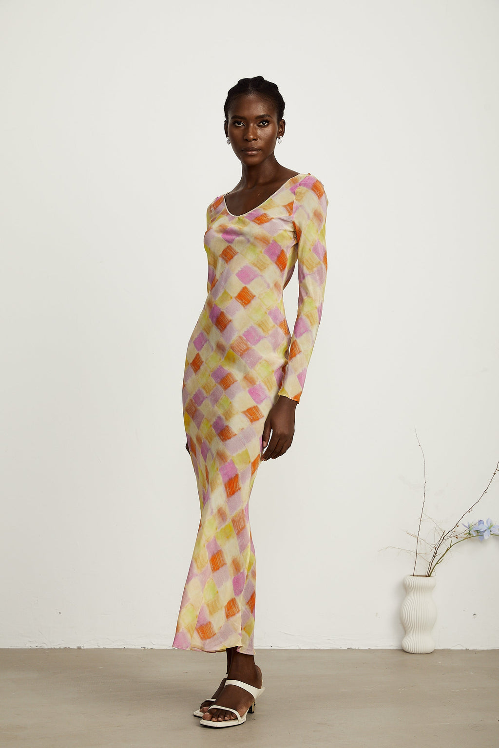 Grace kloş midi elbise