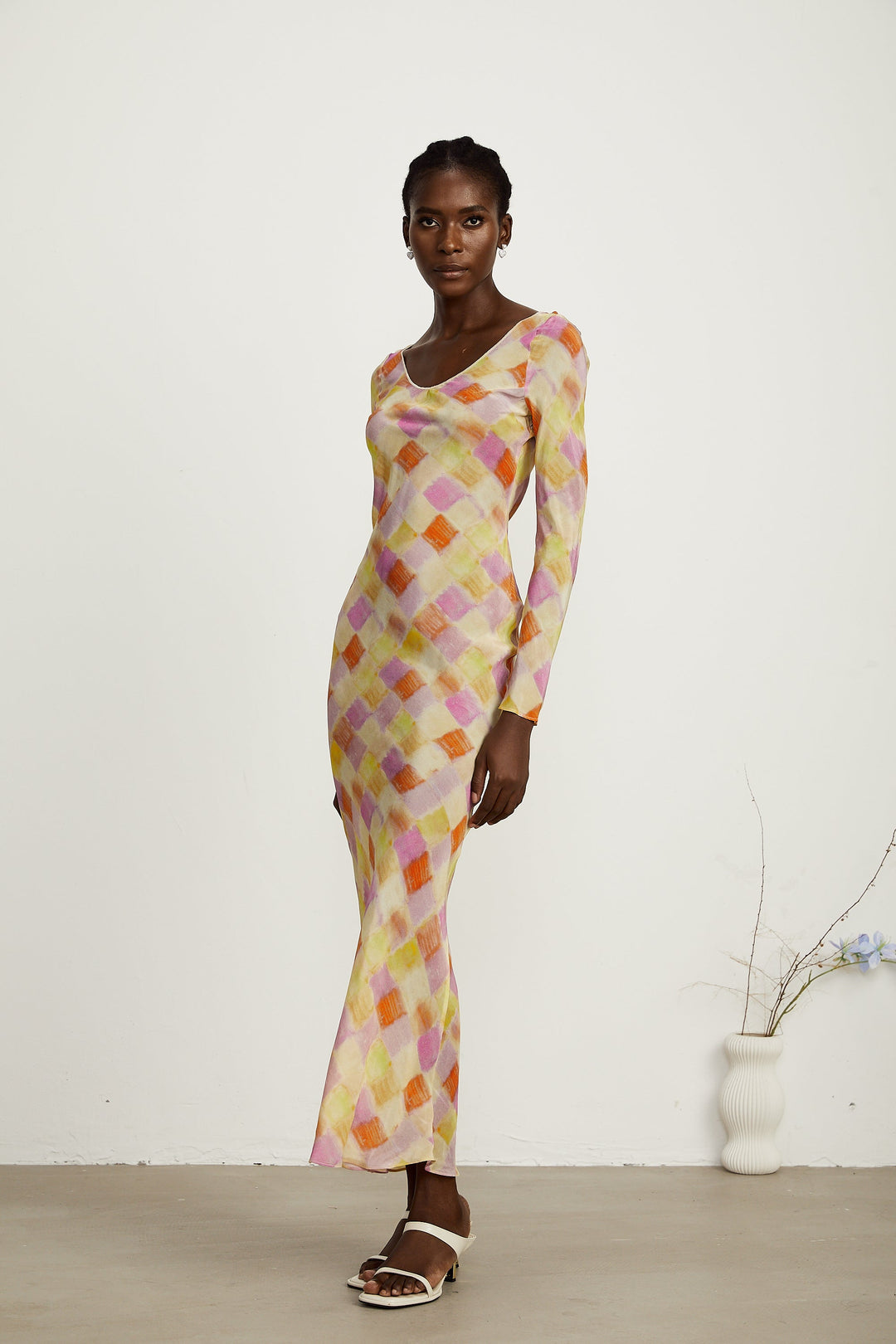Grace kloş midi elbise
