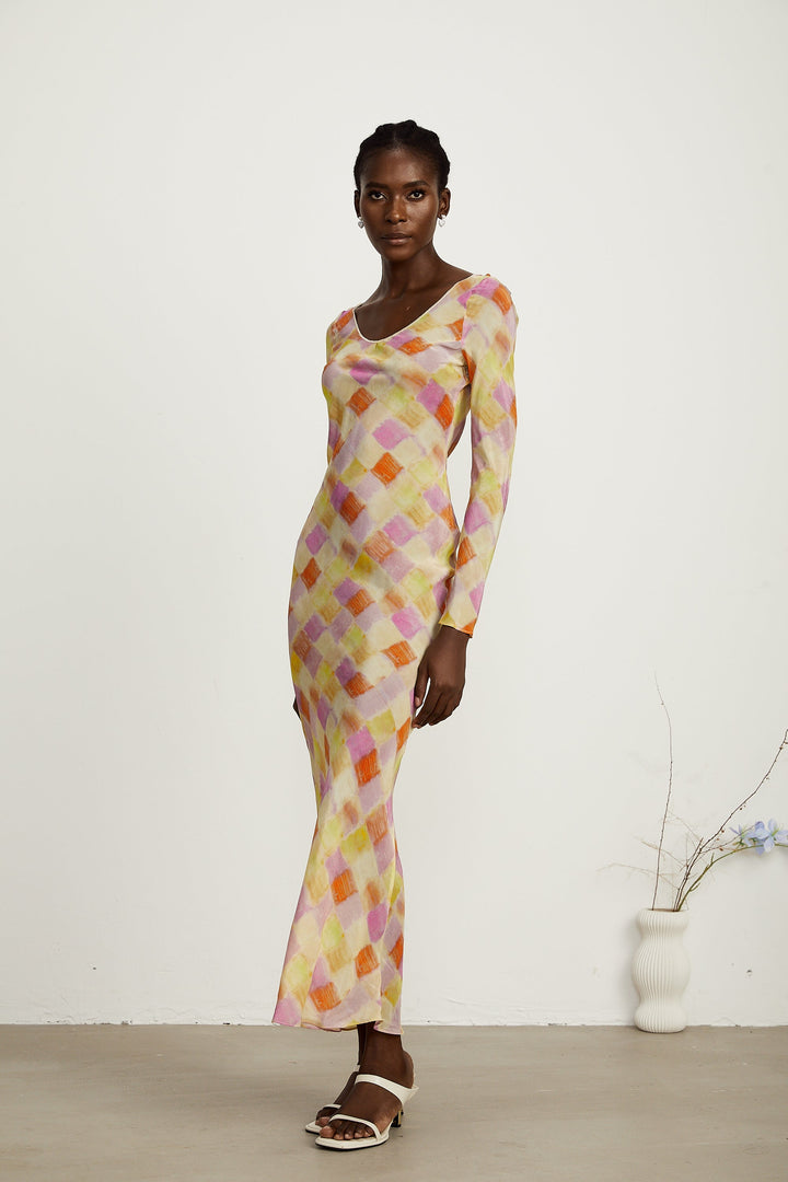 Grace kloş midi elbise