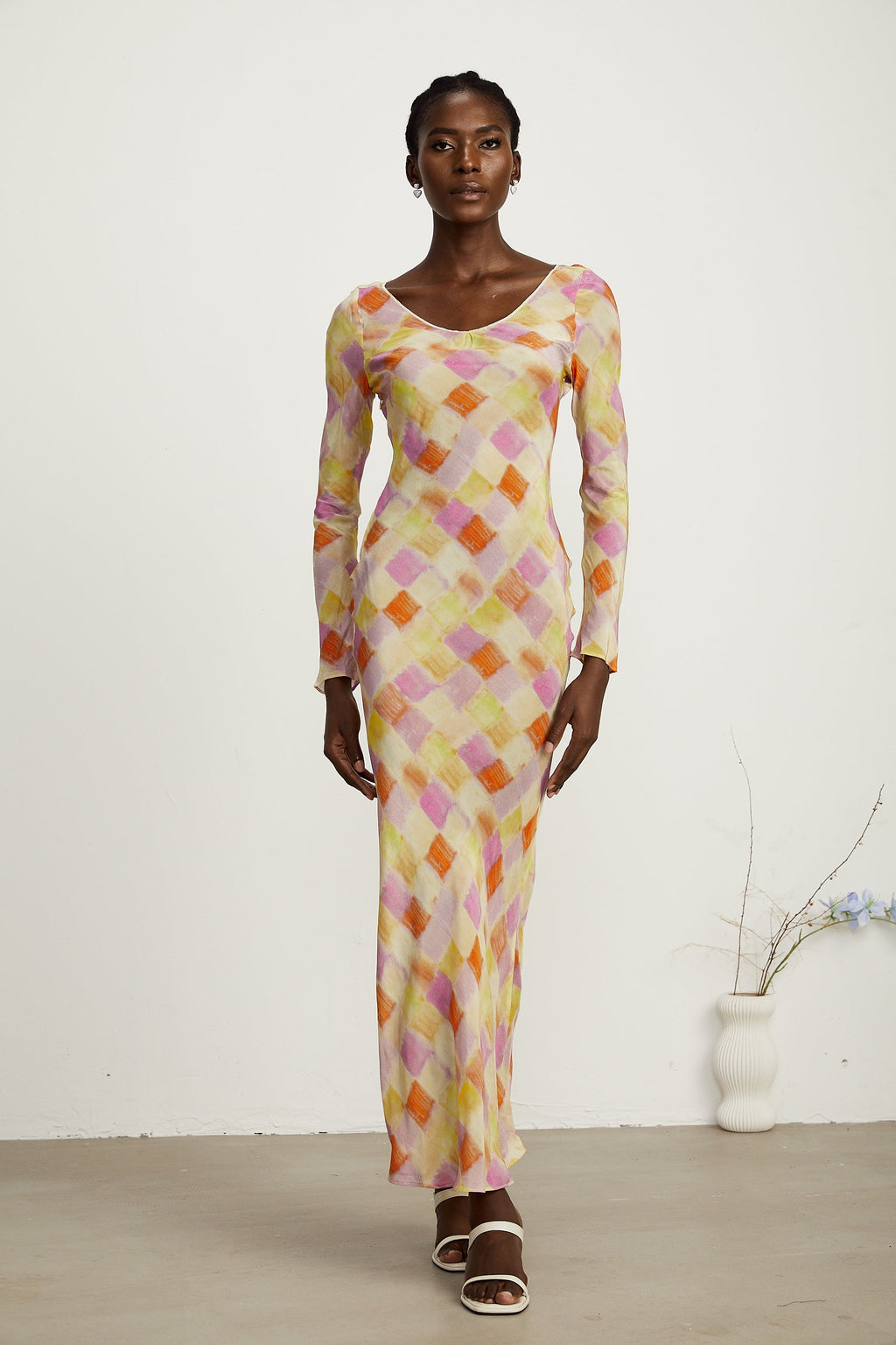 Grace kloş midi elbise