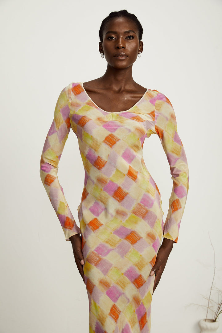Grace kloş midi elbise