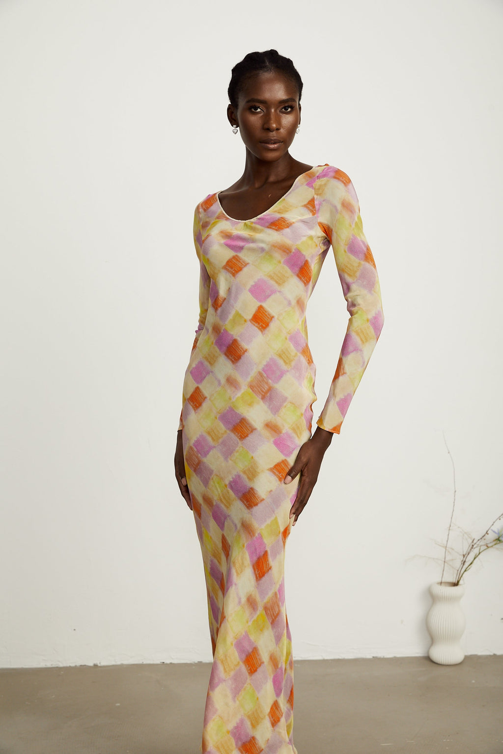 Grace kloş midi elbise