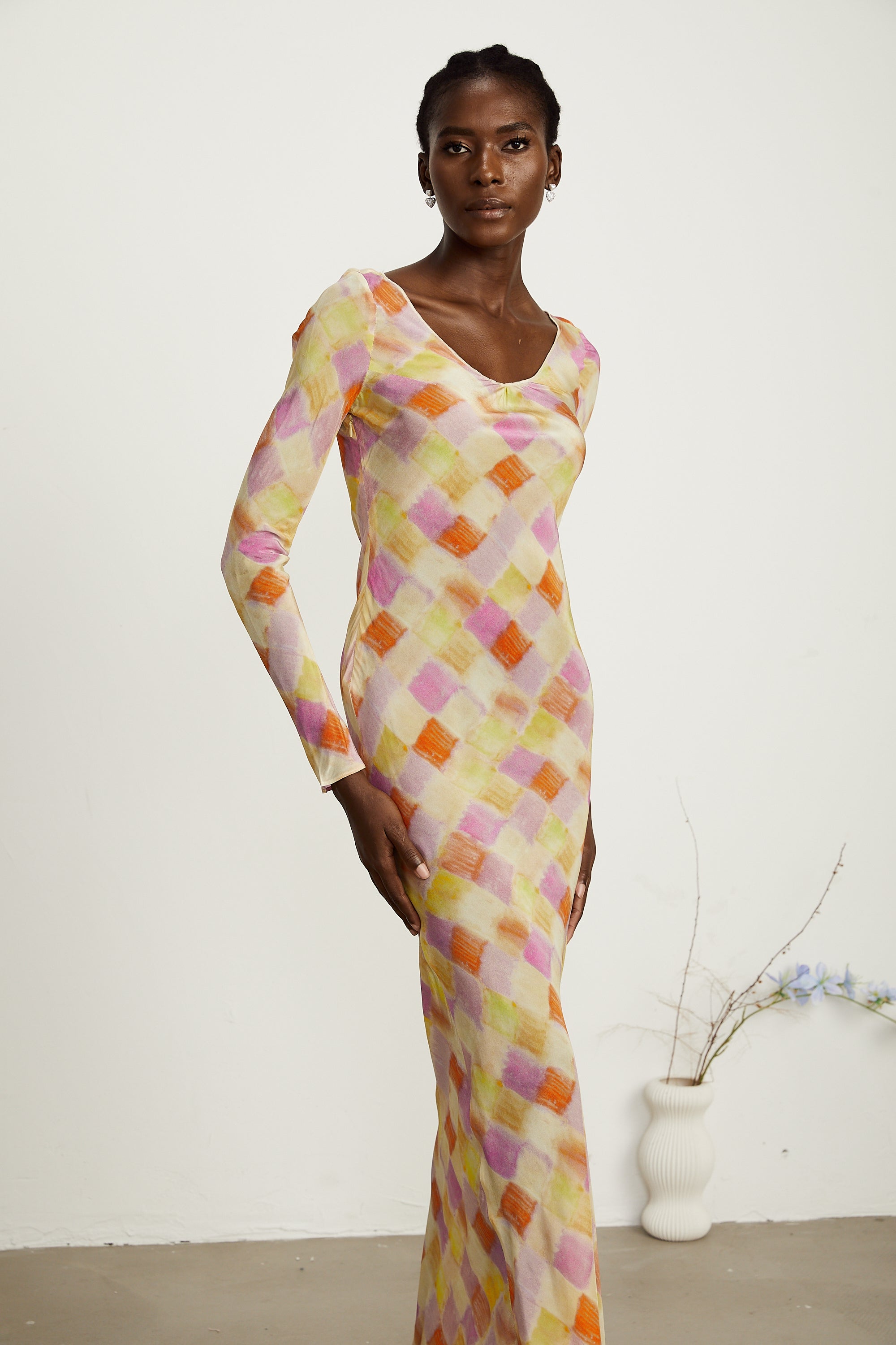 Grace kloş midi elbise