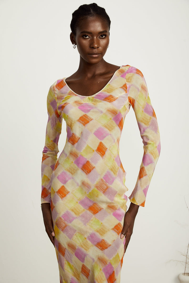 Grace kloş midi elbise
