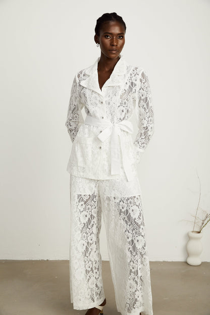 Chloé bağcıklı top ve pantolon takım