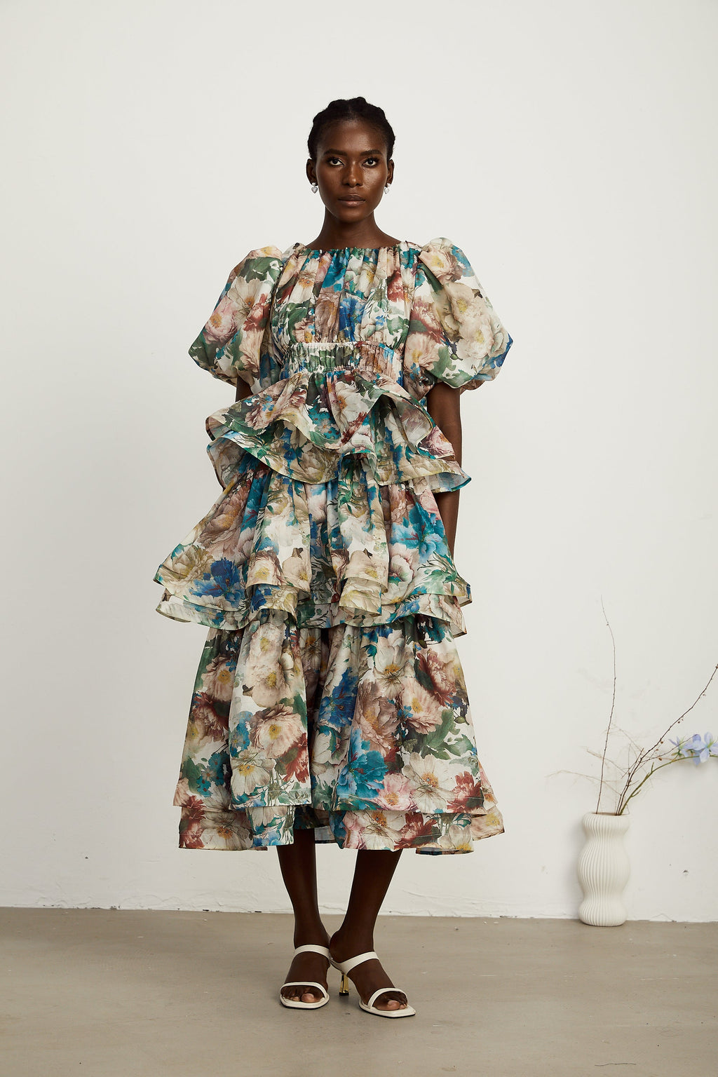 Marianne desen midi elbise