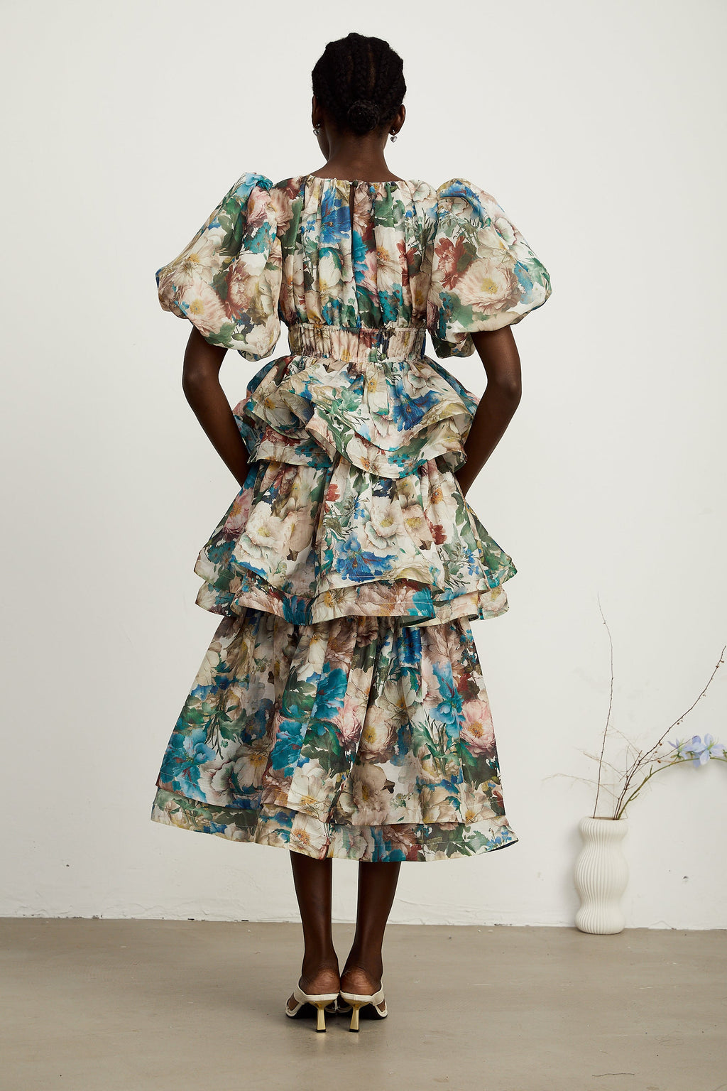 Marianne desen midi elbise