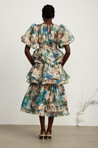 Marianne desen midi elbise