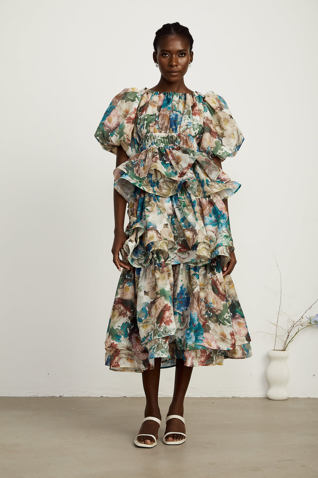 Marianne desen midi elbise