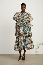 Marianne desen midi elbise