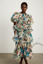 Marianne desen midi elbise