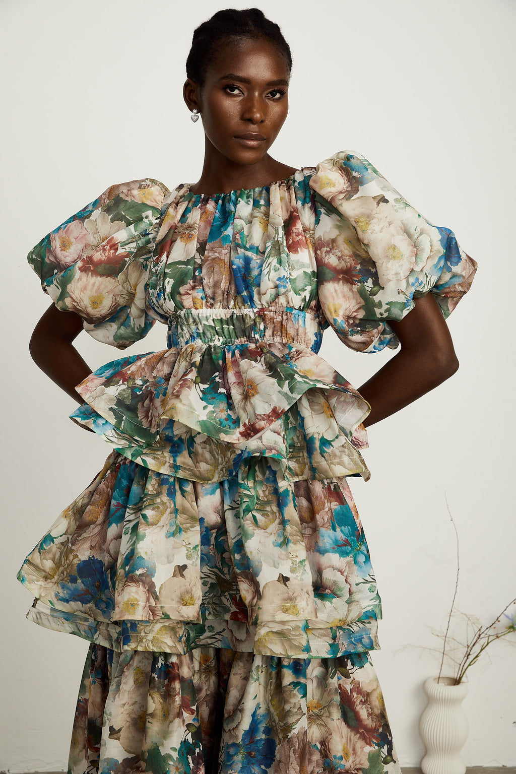 Marianne desen midi elbise