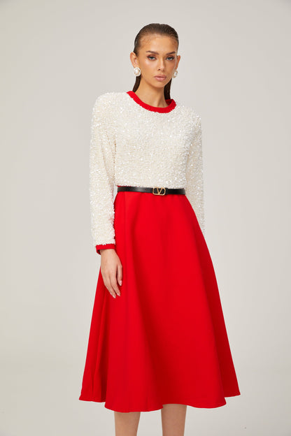 Chloé payet midi elbise