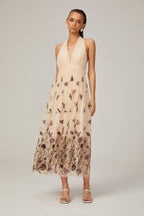 Joséphine tül midi elbise