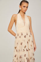 Joséphine tül midi elbise