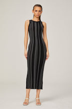 Gabrielle süslemeli örgü midi elbise