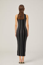 Gabrielle süslemeli örgü midi elbise