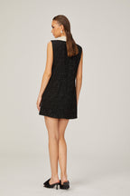 Claudine ekose mini elbise