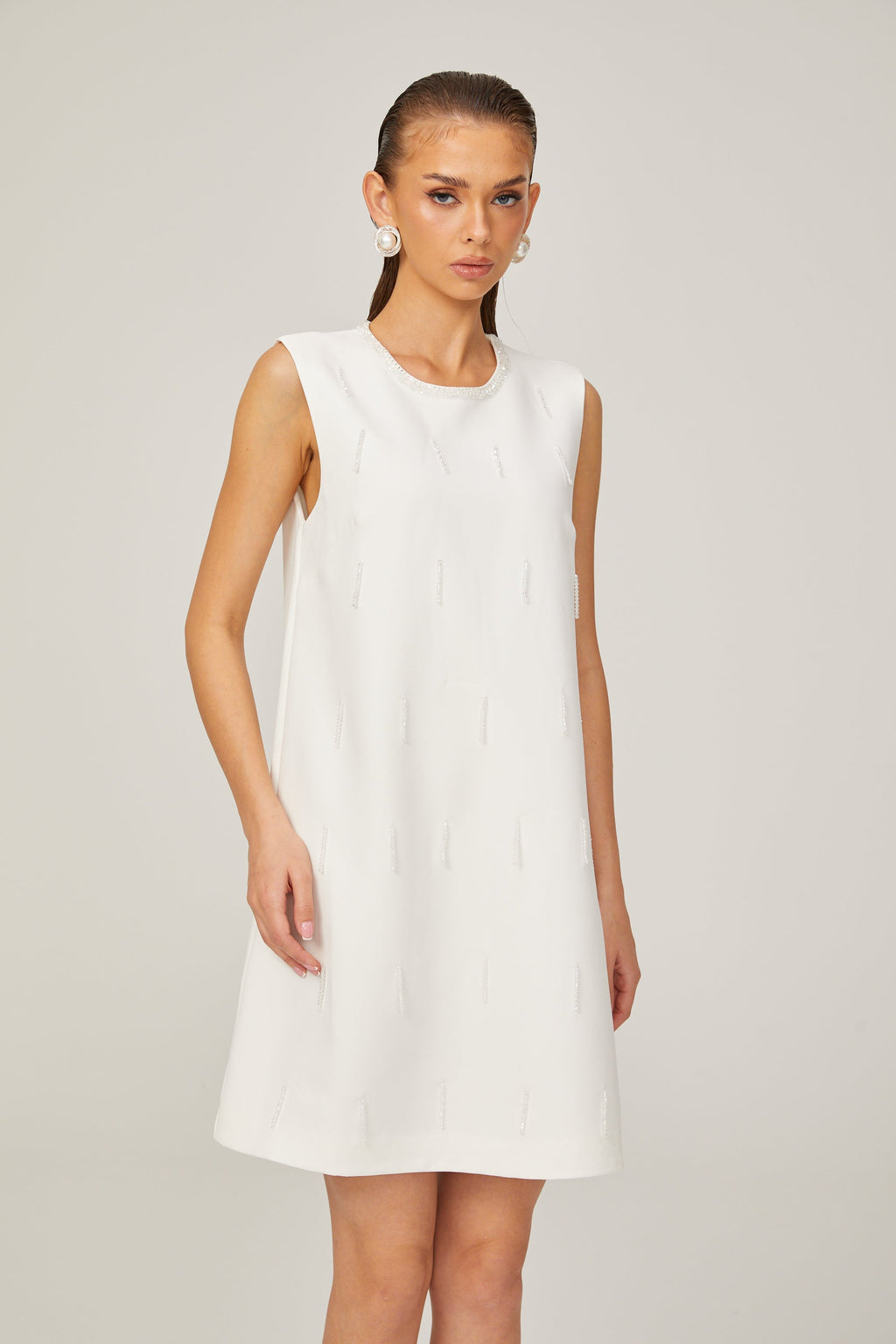 Ghislaine püskül mini elbise