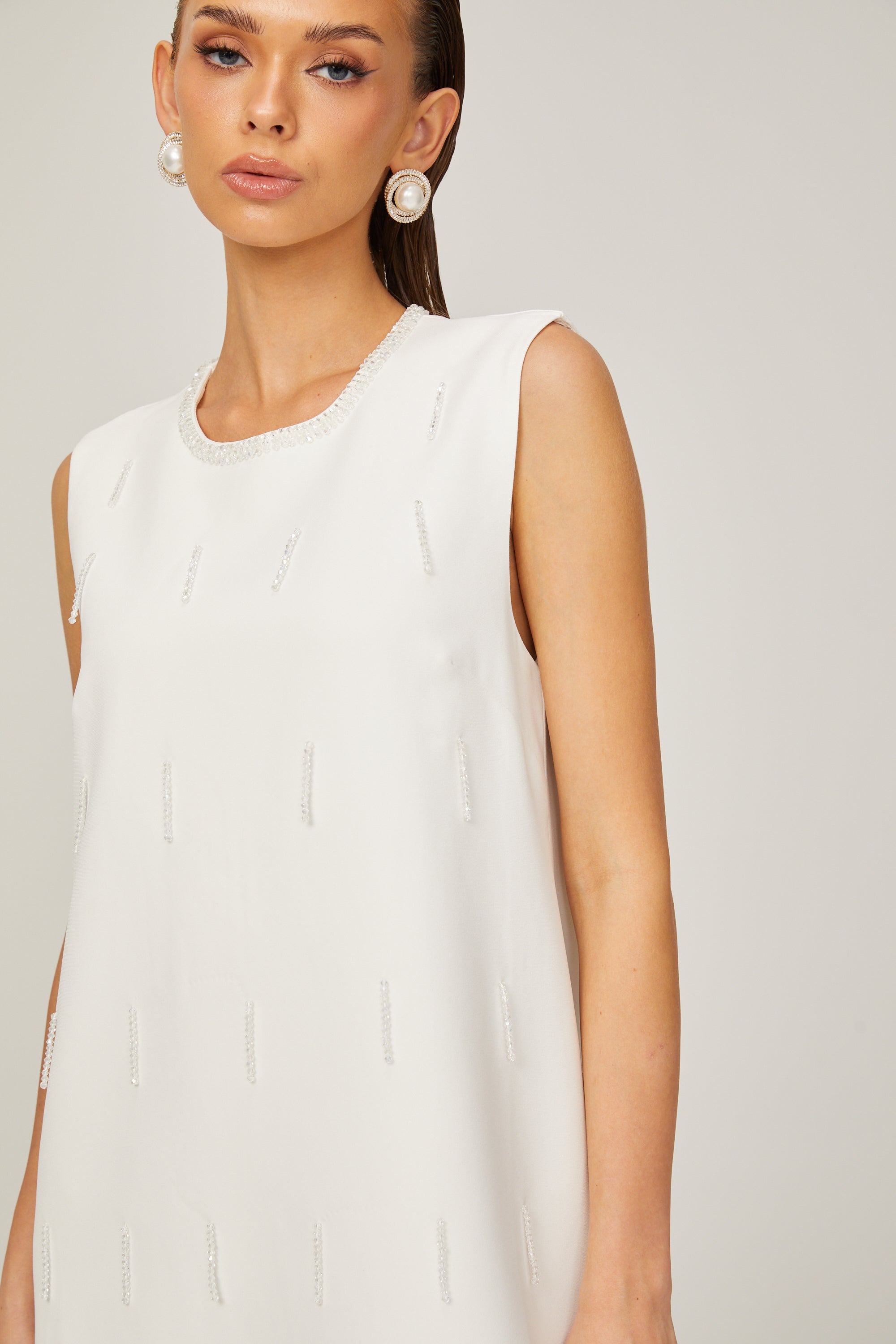 Ghislaine püskül mini elbise