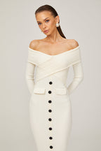 Karine örgü midi elbise