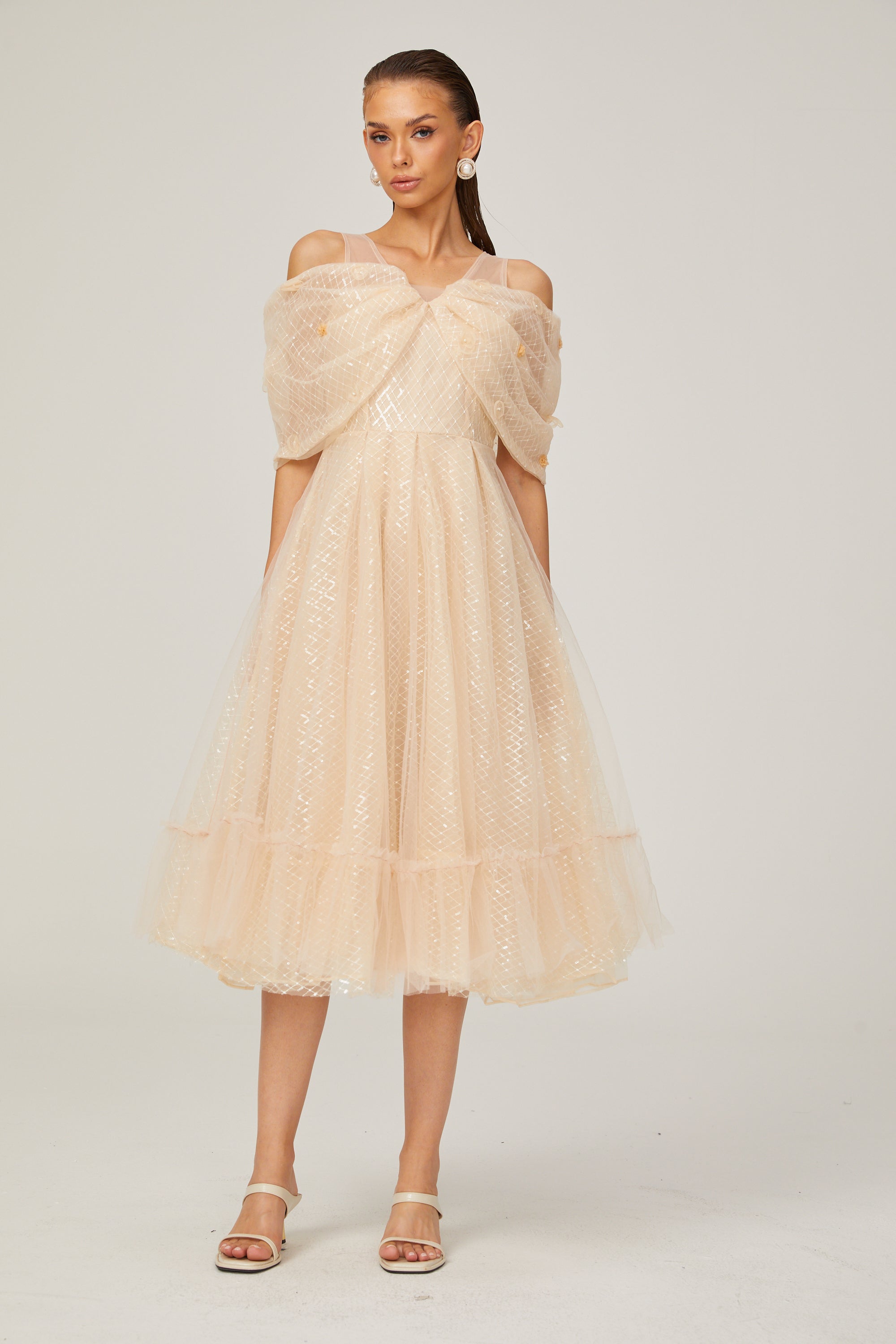 Danielle midi elbise