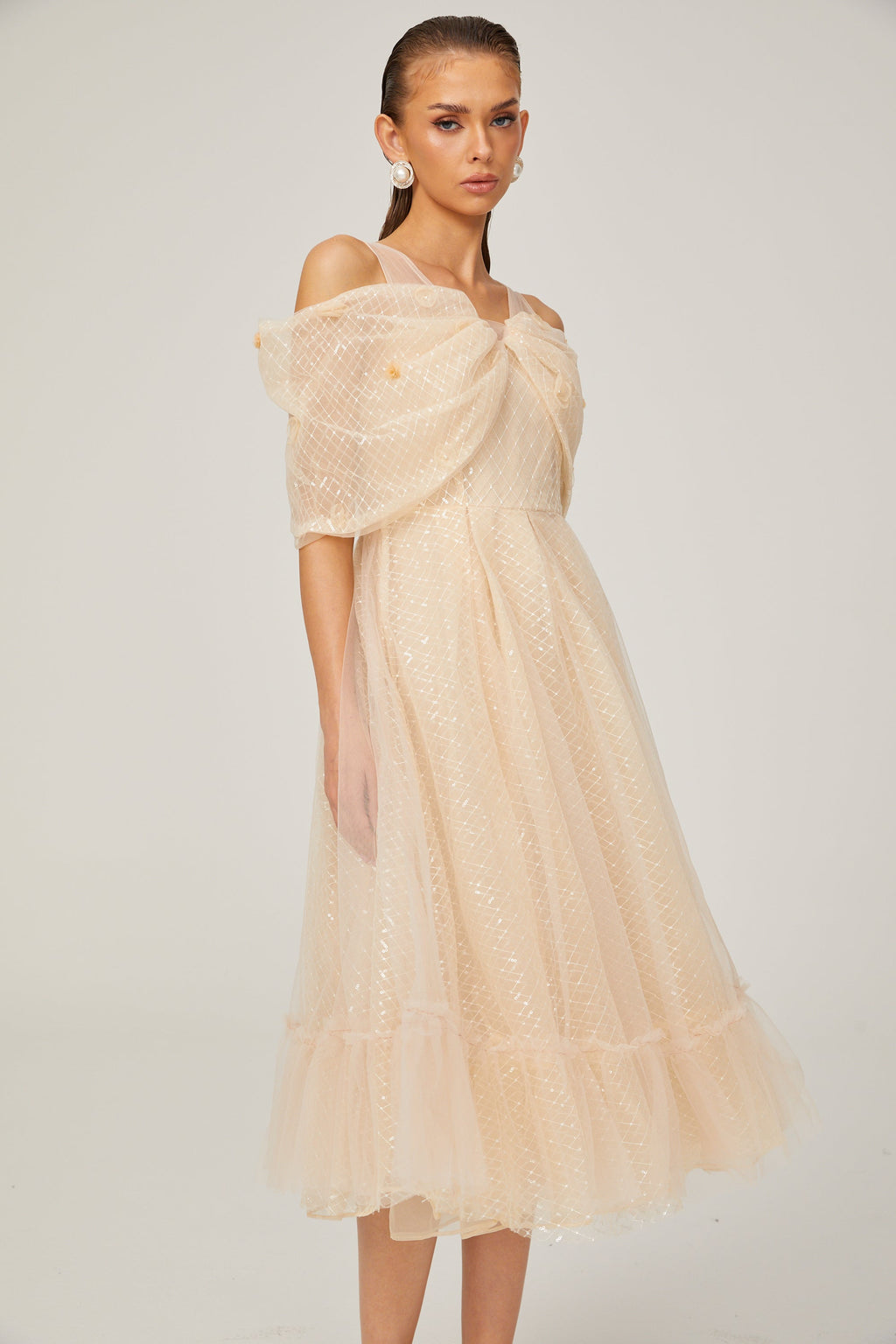 Danielle midi elbise