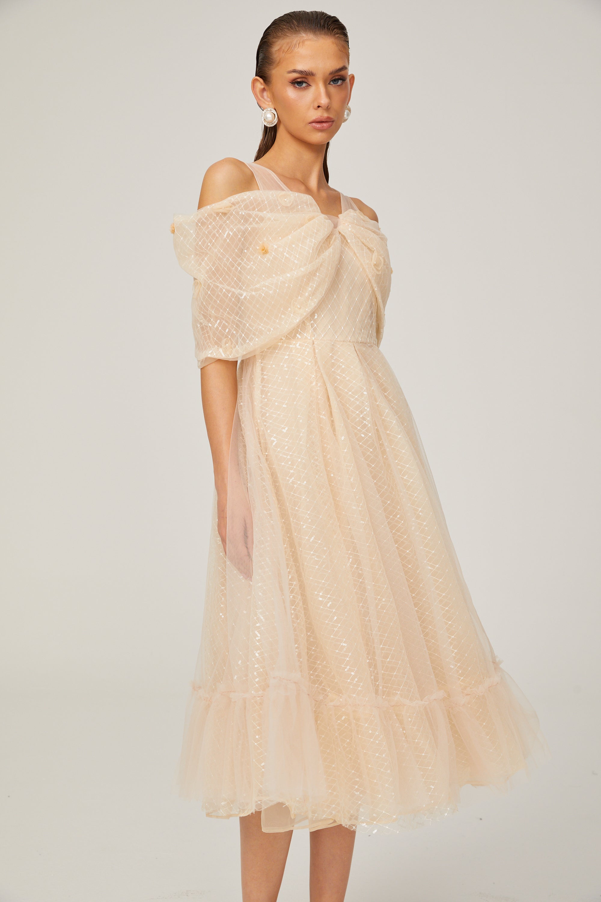 Danielle midi elbise