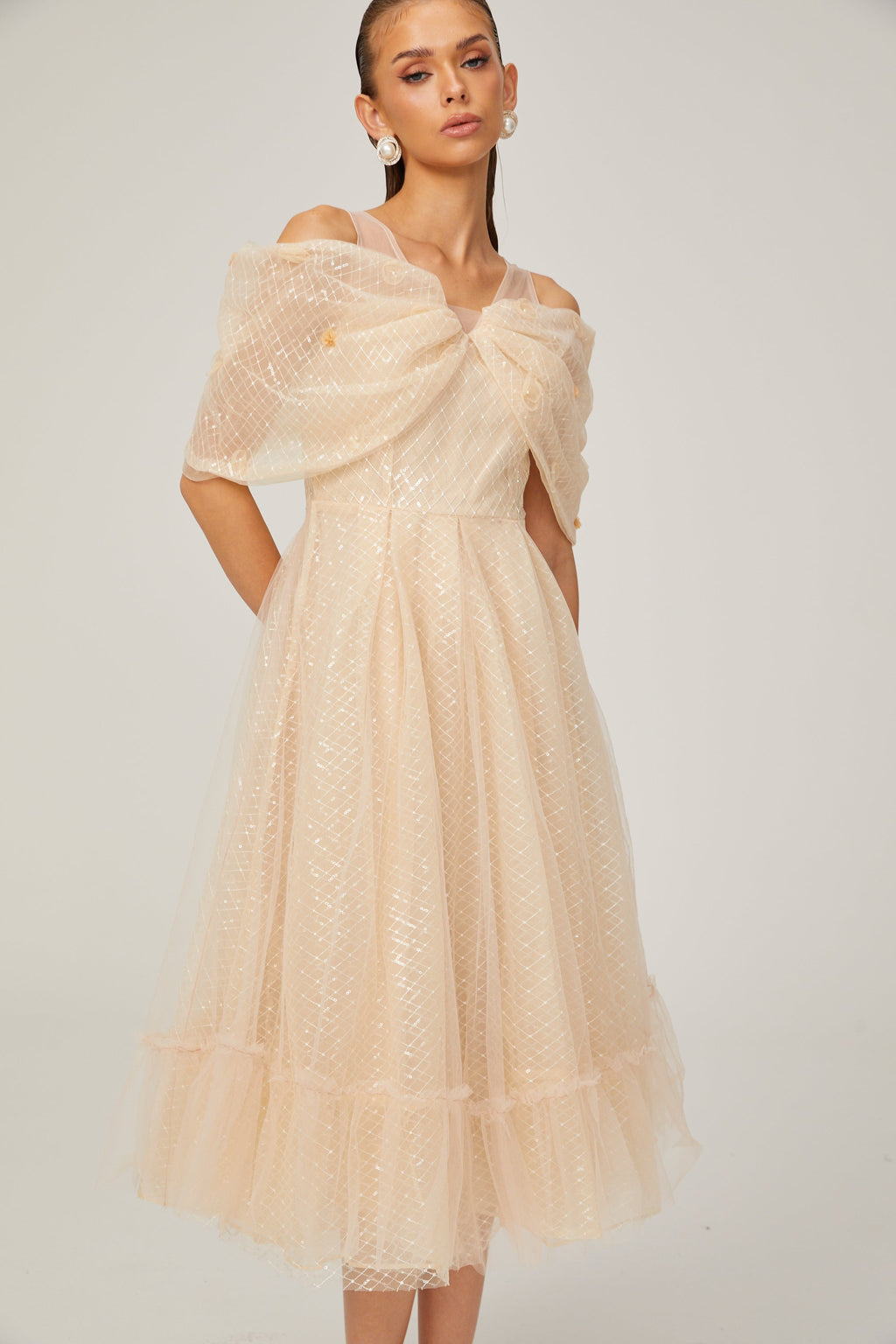 Danielle midi elbise