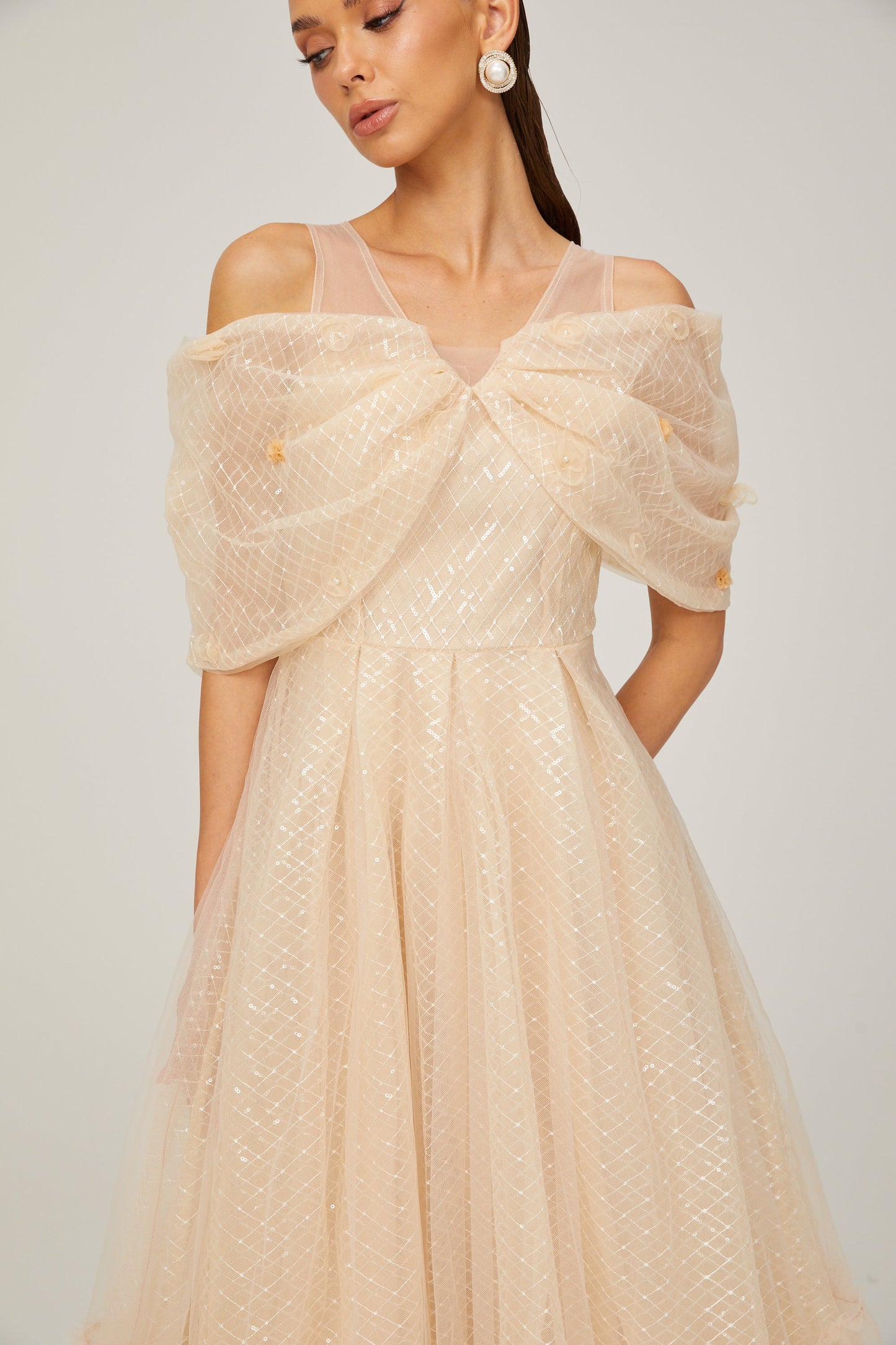 Danielle midi elbise