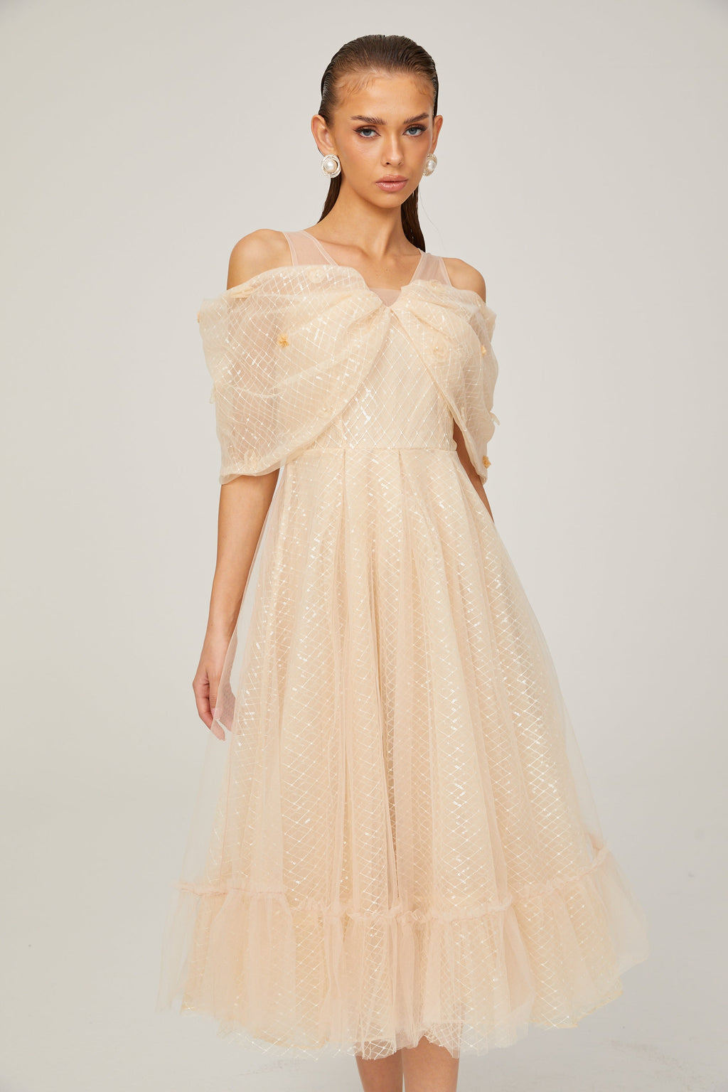 Danielle midi elbise