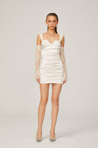 Isabeau dantel mini elbise