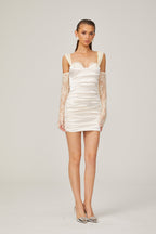 Isabeau dantel mini elbise