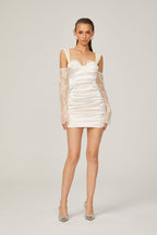 Isabeau dantel mini elbise